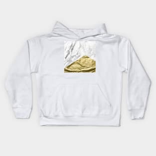 Brass gold marble Kids Hoodie